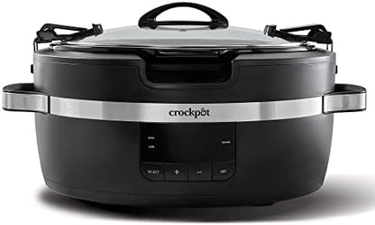 Crock-Pot Thermoshield 6 Quart Slow Cooker with Carry Handles x9 6d 96 k4 50 wk | Ref zox1gj
