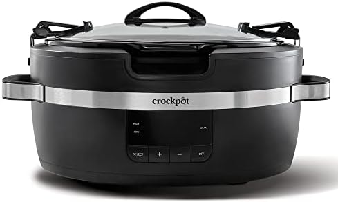 Crock-Pot Thermoshield 6 Quart Slow Cooker with Carry Handles x9 6d 96 k4 50 wk | Ref zox1gj