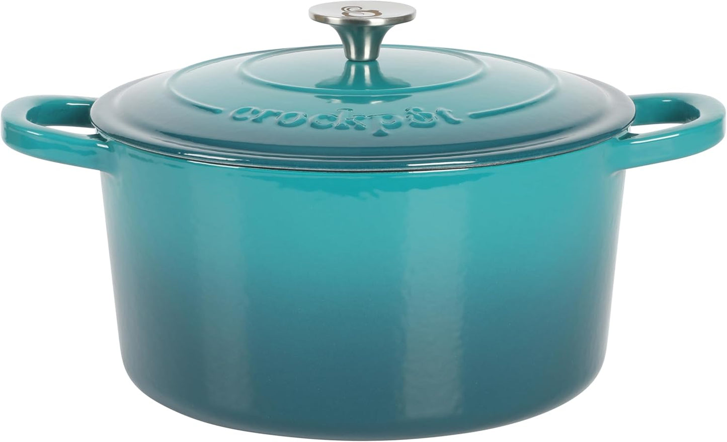 Crock-Pot 3 Quart Enameled Cast Iron Dutch Oven – Aqua 4m hv rh zm 8o 6i | Ref 89e7ar