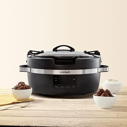 Crock-Pot Thermoshield 6 Quart Slow Cooker with Carry Handles x9 6d 96 k4 50 wk | Ref zox1gj