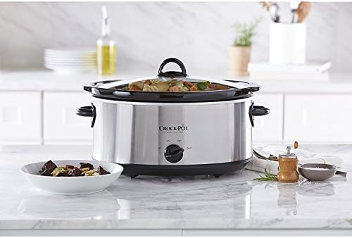 Crock-Pot 7 Quart Oval Manual Slow Cooker – Stainless Steel el 1t w8 p1 z9 kc | Ref l39swy