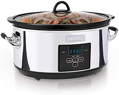 Crock-Pot 7 Quart Programmable Slow Cooker – Polished Platinum xn mf sp w8 og hw | Ref wlrbjy