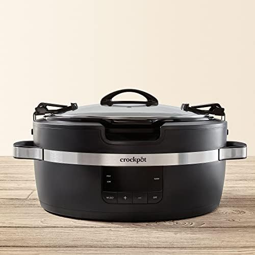 Crock-Pot Thermoshield 6 Quart Slow Cooker with Carry Handles x9 6d 96 k4 50 wk | Ref zox1gj