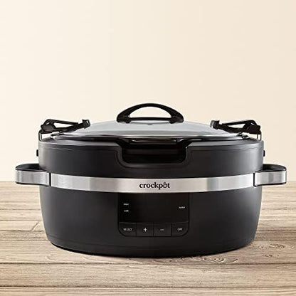 Crock-Pot Thermoshield 6 Quart Slow Cooker with Carry Handles x9 6d 96 k4 50 wk | Ref zox1gj