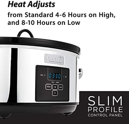 Crock-Pot 7 Quart Programmable Slow Cooker – Polished Platinum xn mf 1i i1 zz 9v | Ref s16ie9