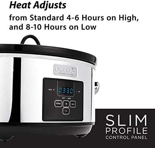Crock-Pot 7 Quart Programmable Slow Cooker – Polished Platinum xn mf sp w8 og hw | Ref wlrbjy