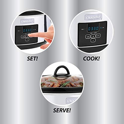 Crock-Pot 7 Quart Programmable Slow Cooker – Polished Platinum xn mf sp w8 og hw | Ref wlrbjy