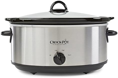 Crock-Pot 7 Quart Oval Manual Slow Cooker – Stainless Steel el 1t w8 p1 z9 kc | Ref l39swy