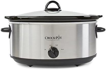 Crock-Pot 7 Quart Oval Manual Slow Cooker – Stainless Steel el 1t w8 p1 z9 kc | Ref l39swy