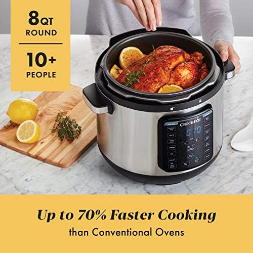 Crock-Pot 8 Quart Express Crock Multi-Use Pressure Cooker ml 67 cn qw d9 s6 | Ref n99oh8