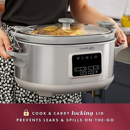 Crock-Pot 7 Quart Programmable Cook & Carry Slow Cooker l8 zs zs t1 87 vy | Ref y8hsmw