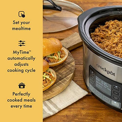 Crock-Pot MyTime 6 Quart Programmable Slow Cooker 7e qn 6n zt 34 46 | Ref 5xws2j