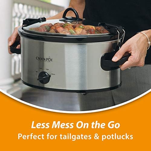 Crock-Pot Cook & Carry 6 Quart Portable Slow Cooker jf fv ks kw s7 8p | Ref ejdlro