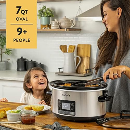 Crock-Pot 7 Quart Portable Programmable Slow Cooker with Timer vk 7b b2 1j 4m bi | Ref g8d8ty
