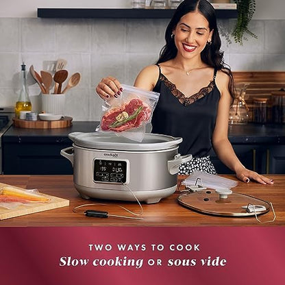 Crock-Pot 7 Quart Programmable Cook & Carry Slow Cooker l8 zs zs t1 87 vy | Ref y8hsmw