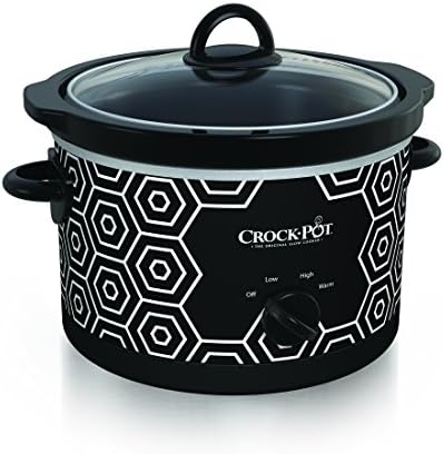 Crock-Pot 4.5 Quart Portable Slow Cooker – Black & White it px cr lb vb e4 | Ref yv3z4z