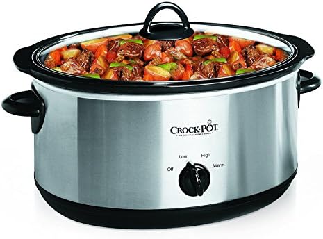 Crock-Pot 7 Quart Oval Manual Slow Cooker – Stainless Steel el 1t w8 p1 z9 kc | Ref l39swy