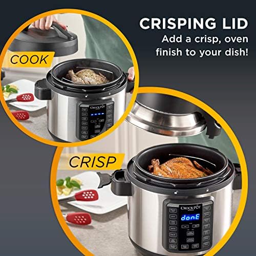 Crock-Pot Express Crisp 8 Quart 10-in-1 Pressure Cooker po 6d 34 ix z0 w4 | Ref vxhs37