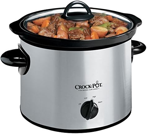 Crock-Pot 3 Quart Manual Slow Cooker – Silver 4y y9 ua 5h 7s ri | Ref 98lzp3