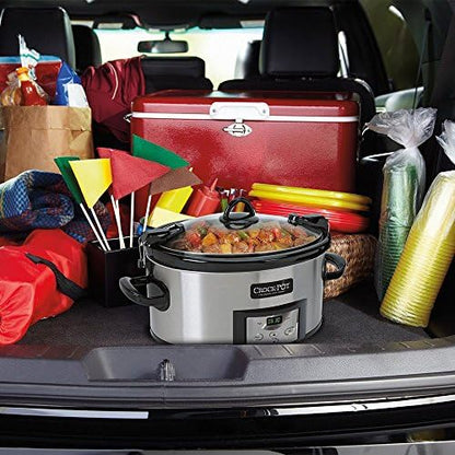 Crock-Pot Cook & Carry 6 Quart Programmable Slow Cooker 9u vv yz if sz vv | Ref q4t7l6