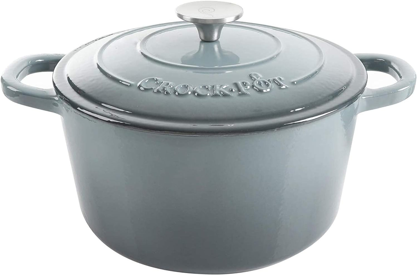 Crock-Pot 3 Quart Enameled Cast Iron Dutch Oven – Aqua 4m hv rh zm 8o 6i | Ref 89e7ar