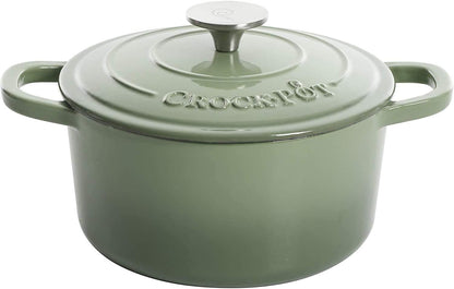 Crock-Pot 3 Quart Enameled Cast Iron Dutch Oven – Aqua 4m hv rh zm 8o 6i | Ref 89e7ar